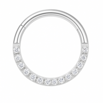 Piercing Titânio Argola Zircônias Frontais