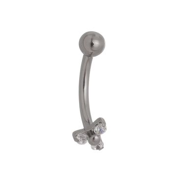 Piercing Aço Cirúrgico Micro Banana Trinity 