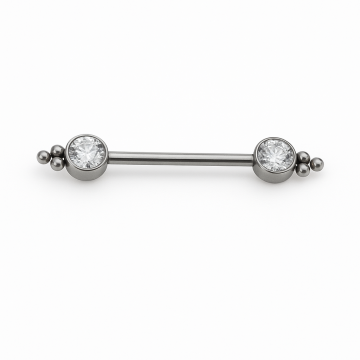 BARBELL DE TITANIO ZIRCONIA CACHO 1.2X14-0