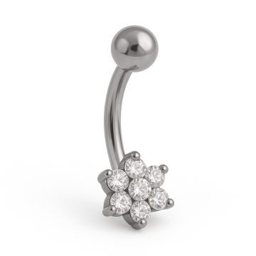 Piercing Titânio Micro Banana Flor 
