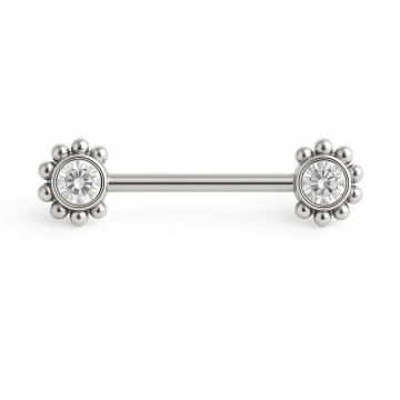 Piercing Titânio Barbell Indiano Cachos