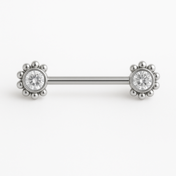 Piercing Titânio Barbell Indiano Cachos